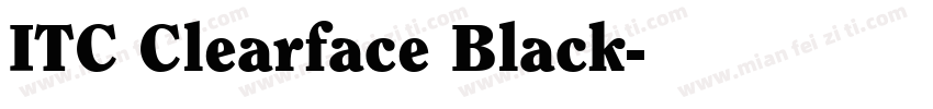 ITC Clearface Black字体转换